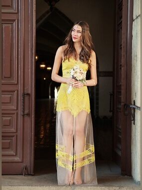 knee length dresses for ladies for Love and Lemons Elea Maxi Dress in Rose Pink